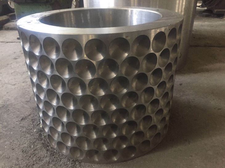 Dimpled Roller Shell for Ball Press Machine